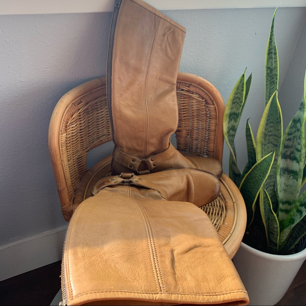 Tan Frye Riding Boots - Picture 6 of 11